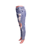 Fashion Holes Slim Jeans LX-5537