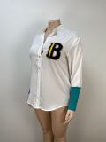 Plus Size Fashion Contrast Color Shirt GAWE-6265
