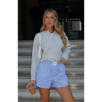 Casual Solid Color Cardigan Sweater Short Coat ASL-6750