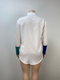Plus Size Fashion Contrast Color Shirt GAWE-6265
