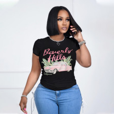Print Short Sleeve T Shirt HNIF-2402