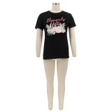 Print Short Sleeve T Shirt HNIF-2402