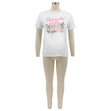 Print Short Sleeve T Shirt HNIF-2402