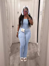 Solor Color Tight Tube Tops Jumpsuit GYZY-8918