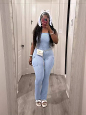 Solor Color Tight Tube Tops Jumpsuit GYZY-8918