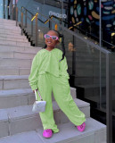 Kids Girl Solid Long Sleeve Straight Pants Two Piece Set GYAY-8106