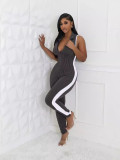 Fashion Zipper Patchwork Jumpsuit GYZY-8922