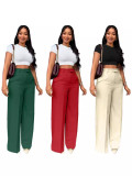 Solid Color Loose Wide Leg Pants QODY-Y6012