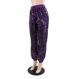 Fashion Sequin Loose Tie Pants GYLY-10511