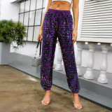 Fashion Sequin Loose Tie Pants GYLY-10511