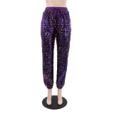 Fashion Sequin Loose Tie Pants GYLY-10511