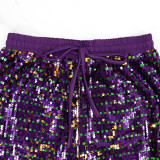 Fashion Sequin Loose Tie Pants GYLY-10511