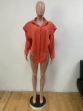 Casual Solid Color Irregular Shirt BS-1371