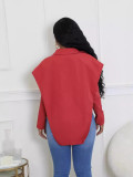 Casual Solid Color Irregular Shirt BS-1371