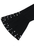 Plus Size V-Neck Flared Sleeve Studded Party Dress GKEN-AM040608