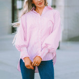 Stripe Lapel Long Sleeve Shirt GOSD-OM10223