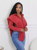 Casual Solid Color Irregular Shirt BS-1371