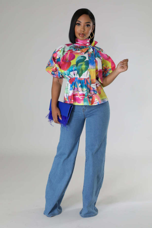Fashion  Long Sleeve Print Shirt SFY-2786