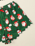 Santa Claus Print Camisole Top Shorts Loungewear Pajamas Set GXMB-9242