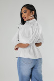Casual Half Sleeve Solid Color Tie Shirt HNIF-2422