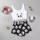 Fashion Print Tank Tops Shorts Loungewear Set GXMB-TL9811