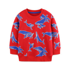 Kids Girl's Print Long Sleeve Pullover T Shirt GASD-8209