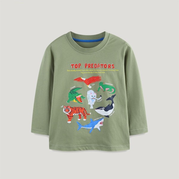 Kids Boy Long Sleeve Casual Print T Shirt GASD-5377