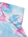 Plus Size Print Casual Loungewear Shorts Set GXMB-LPU2099A1