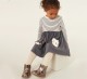 Kids Girl's Long Sleeve Stripe Print Dress GASD-1516