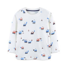 Kids Fashion Print Long Sleeve T Shirt GASD-5403
