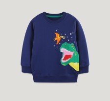 Kids Boy's Dinosaur Embroidery Long Sleeve Sweatshirt GASD-8224