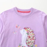 Kid Gril's Cartoon Embroidery Long Sleeve Sweatshirt GASD-8230