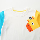 Kids Boy's Color Block Long Sleeve T Shirt GASD-5397