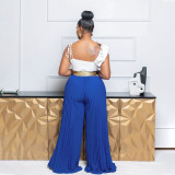 Fashion Long Sleeve Sling Ruffles Jumpsuit CYA-901427