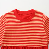 Kids Girl's Christmas Embroidered Stripe Princess Dress GASD-1540