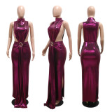 Sexy Solid Color Sleeveless Maxi Dress CYA-901446