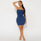 Hot Drill Wrap Chest Mini Dress CYA-901409