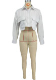 Solid Color Long Sleeve Shirt XHXF-969