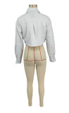 Solid Color Long Sleeve Shirt XHXF-969