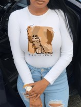 Fashion Print Long Sleeve T Shirt GDNF-266S131