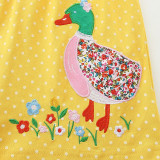 Kids Girls Long Sleeve Print Casual Dress GASD-1556