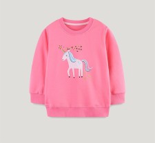 Kids Girls Cartoon Unicorn Pattern Sweatshirt GASD-8265