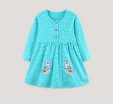 Kids Girls Animal Embroidered Princess Dress GASD-1557