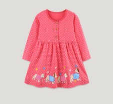Kids Girls Print Polka Dot Princess Dress GASD-1559