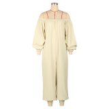 One Shoulder Solid Wide Leg Jumpsuit GFDY-1312