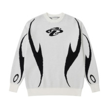 Print  Long Sleeve Loose Knits Sweater GBLH-90333#