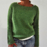 Long Sleeve Solid Color Knits Sweater GBLH-2536#