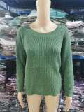 Long Sleeve Solid Color Knits Sweater GBLH-2536#