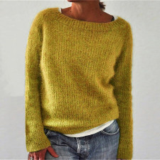 Long Sleeve Solid Color Knits Sweater GBLH-2536#