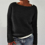 Long Sleeve Solid Color Knits Sweater GBLH-2536#